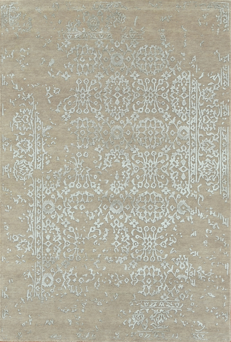 Pokhara 4x6 Grey/Silver New Zealand Wool
