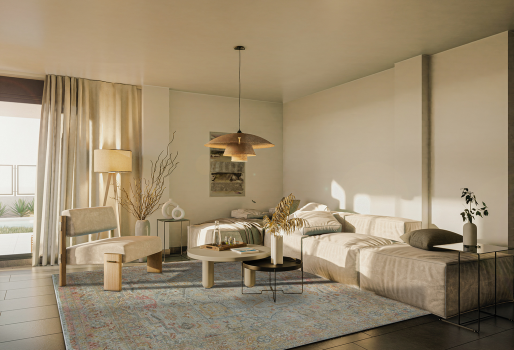 Return To Classic 8x10 Blue/Green Wool