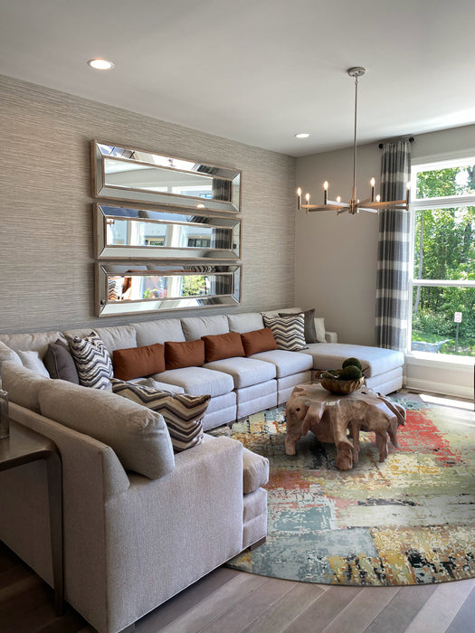 Eden Round Gold/Green Wool and Silk