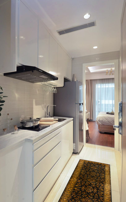 Sarouk 2.05x10 Runner Charcoal/Beige Wool