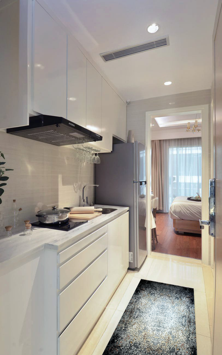 Illuminate 3x10 Black Wool and Embossed Silk