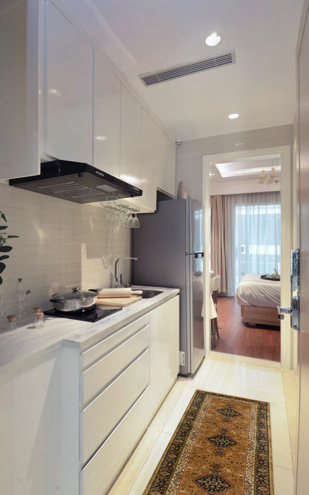 Shah Kashan 2.05x10 Runner Beige/Blue Wool