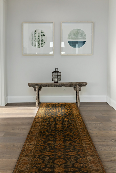 Premiere 2.05x12 Runner Black/Beige Wool B