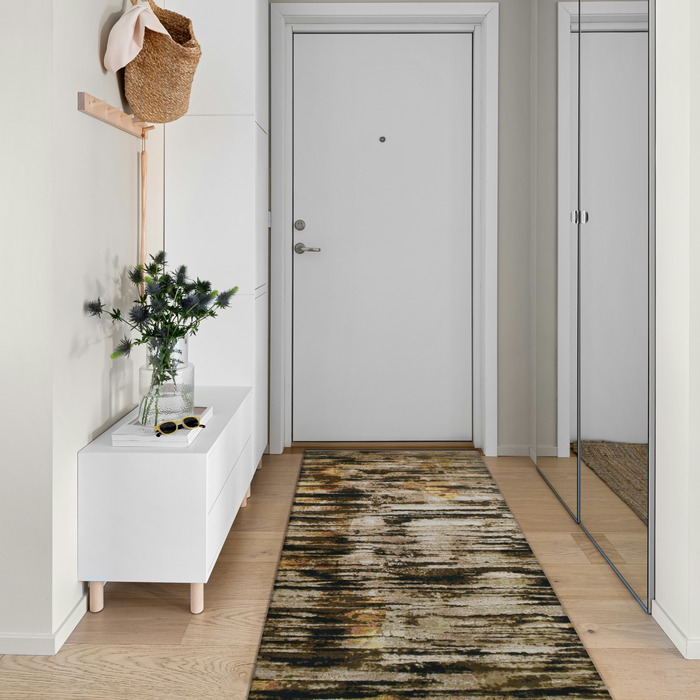 Safari 3x8 Ivory/Brown Wool and Silk