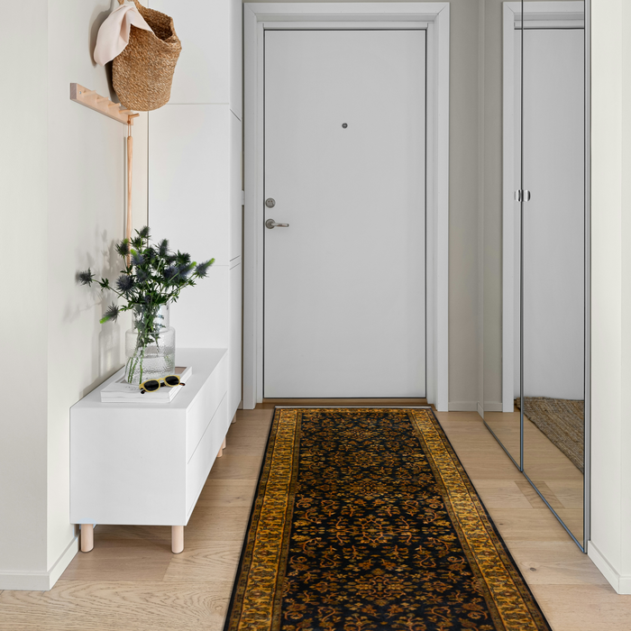 Sarouk 2.05x10 Runner Charcoal/Beige Wool