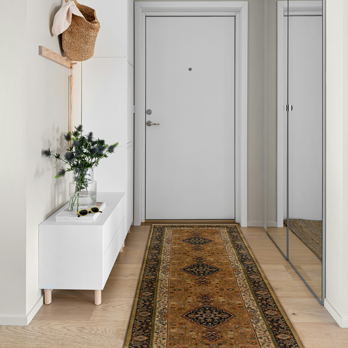 Shah Kashan 2.05x10 Runner Beige/Blue Wool