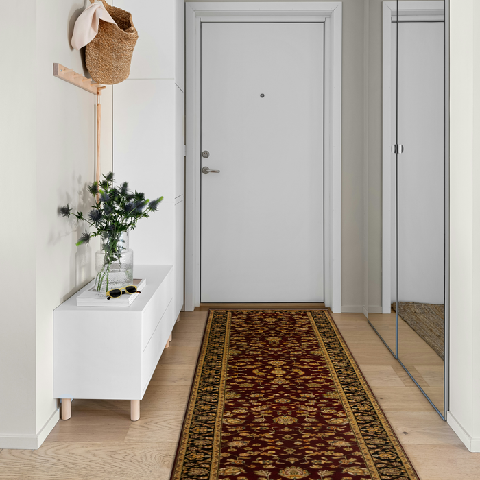 Indo Persian 2.05x12 Runner Red/Black Wool