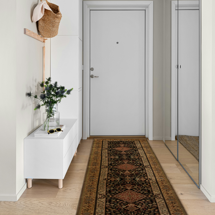 Shah Kashan 2.05x12 Beige/Black Wool A