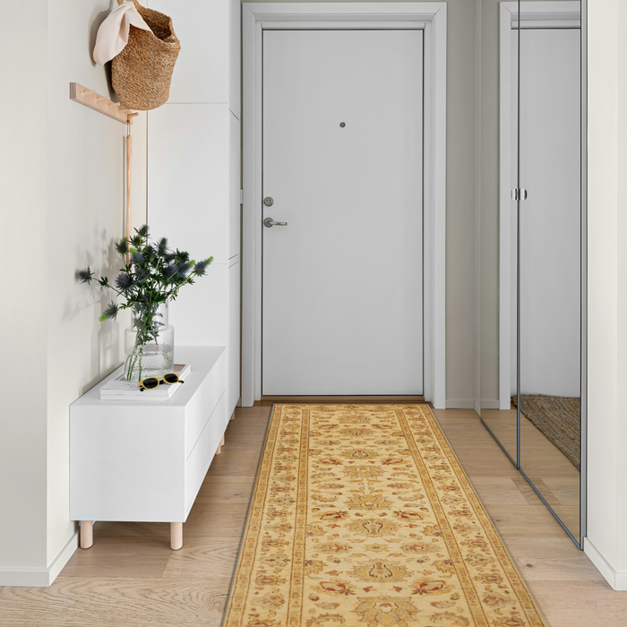 Chobi 2.75x9.82 Ivory Ghazni Wool