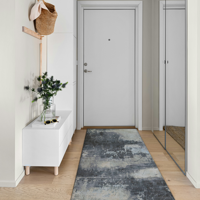 Twilight 3x10 Runner Grey/Charcoal Wool and Silk