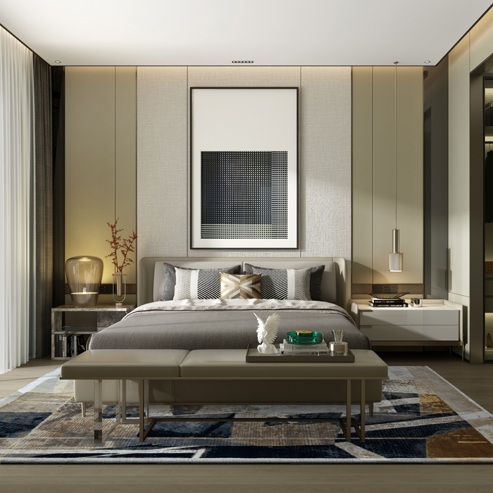 Gatsby 9x12 Gold/Black Wool and Silk