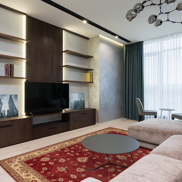 Chobi 6x9 Garnet Red/Ivory Wool