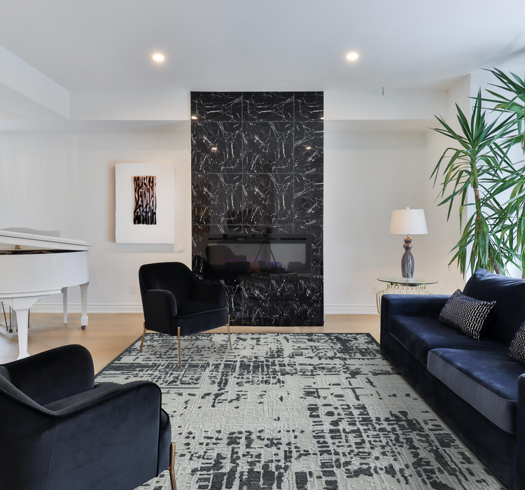 Rock Garden 9x12 Grey/Ivory Wool