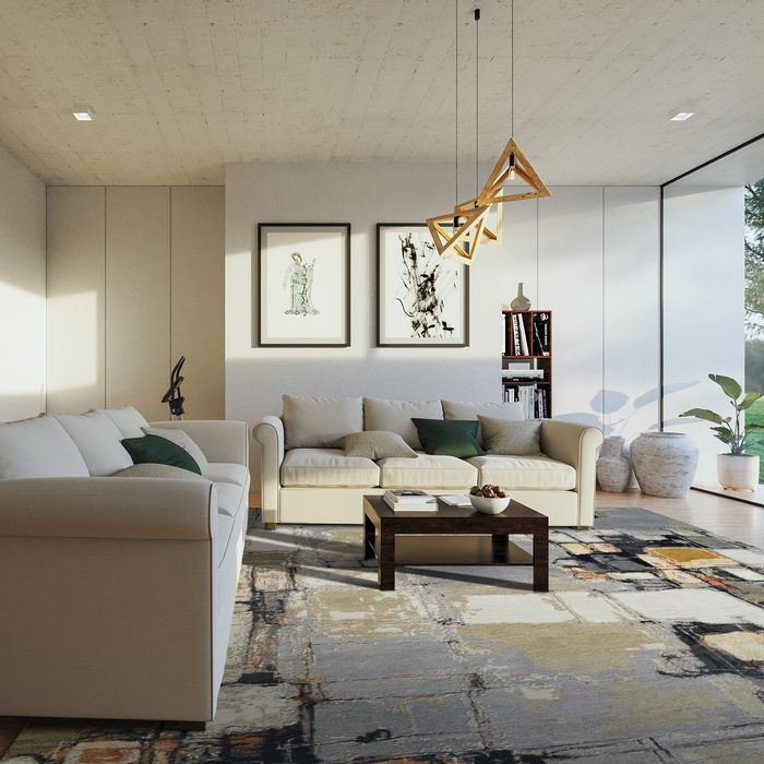 Spotted Lake 10x14 Wool and Silk