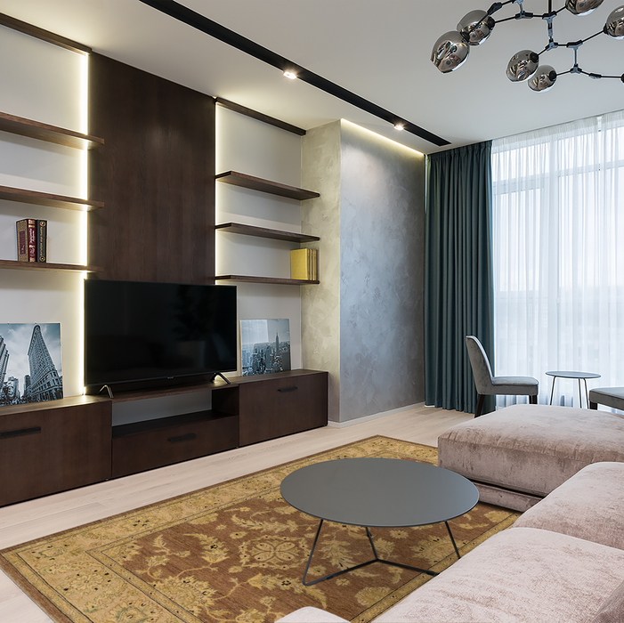 Chobi 6x9 Chocolate/Light Beige Ghazni Wool