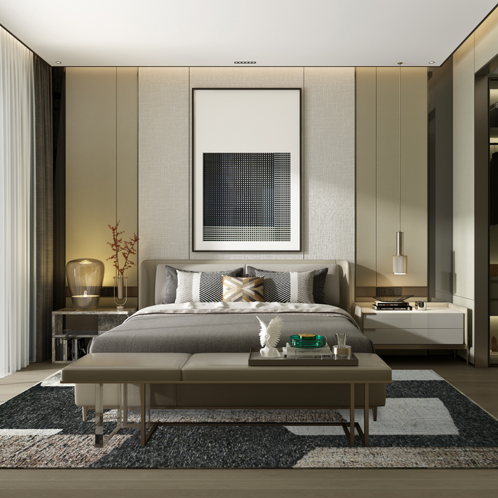 Scoria Charcoal/Brown Wool and Silk