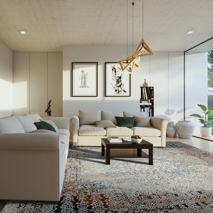 Regale 9x12 Wool and Silk Embossed