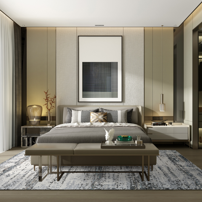 Marble 9x12 Charcoal/Ivory