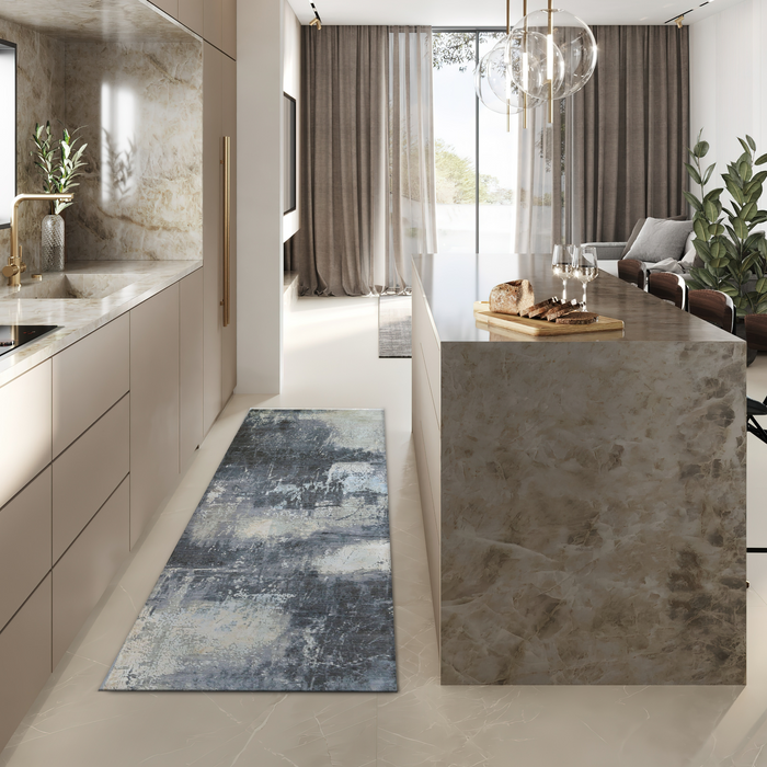 Twilight 3x12 Charcoal/Ivory Wool and Silk