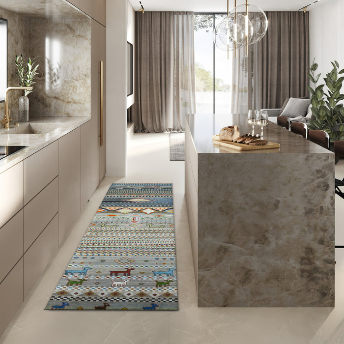 Nomads Tale Gabbeh 2.6x10 Wool and Silk