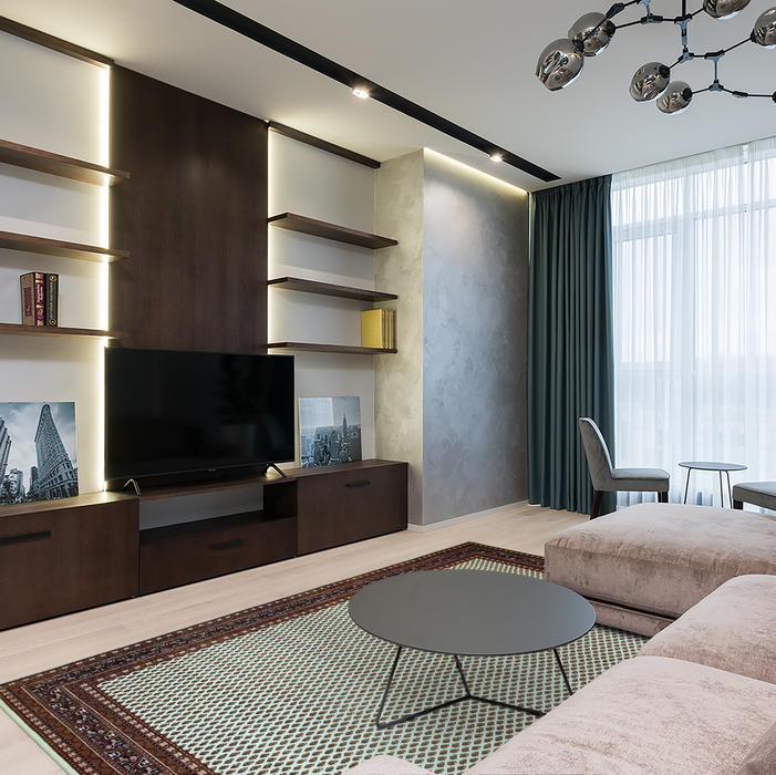 Mir 6x9 Cream/Black Wool and Silk B