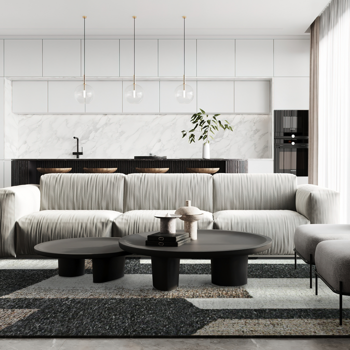 Scoria Charcoal/Brown Wool and Silk