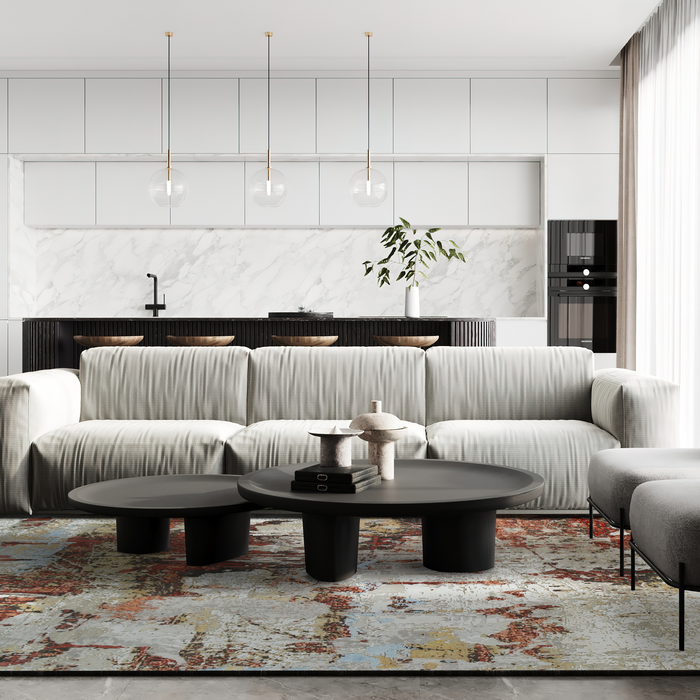 Sedona 9x12 Beige/Rust Wool and Silk