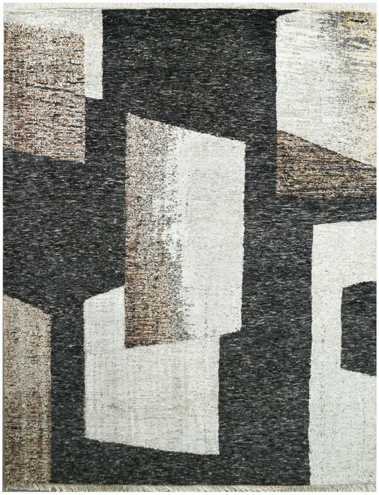 Scoria Charcoal/Brown Wool and Silk