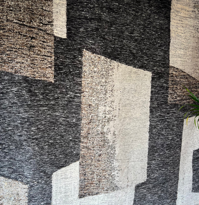 Scoria Charcoal/Brown Wool and Silk