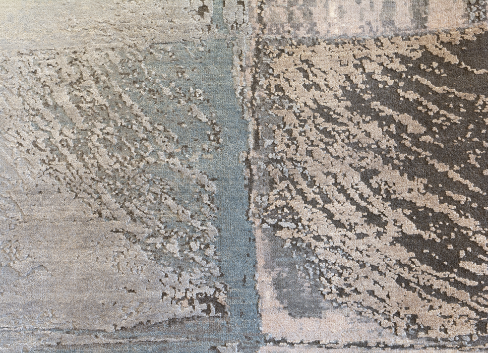 Oasis 8x8 Grey/Blue Wool and Silk