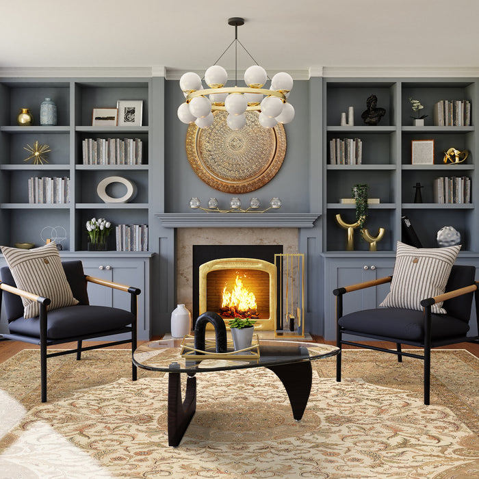 Varanasi 8x10 Beige/Light Green Wool and Silk