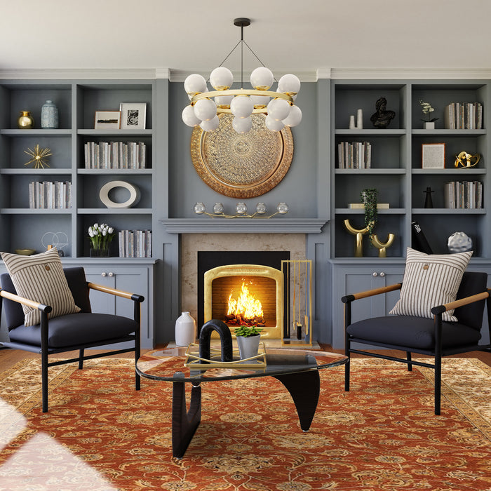 Elegance 9x12 Rust/Ivory Ghazni Wool