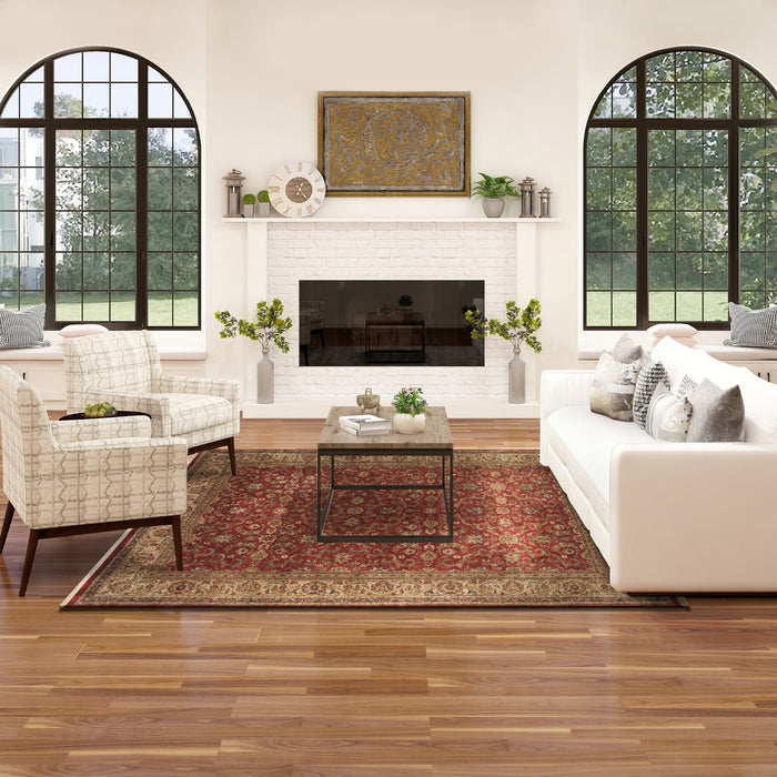 Premiere 8x10 Red/Beige Wool