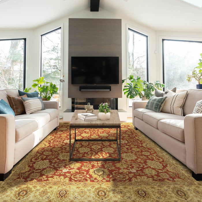 Elegance 8x10 Red/Gold Wool