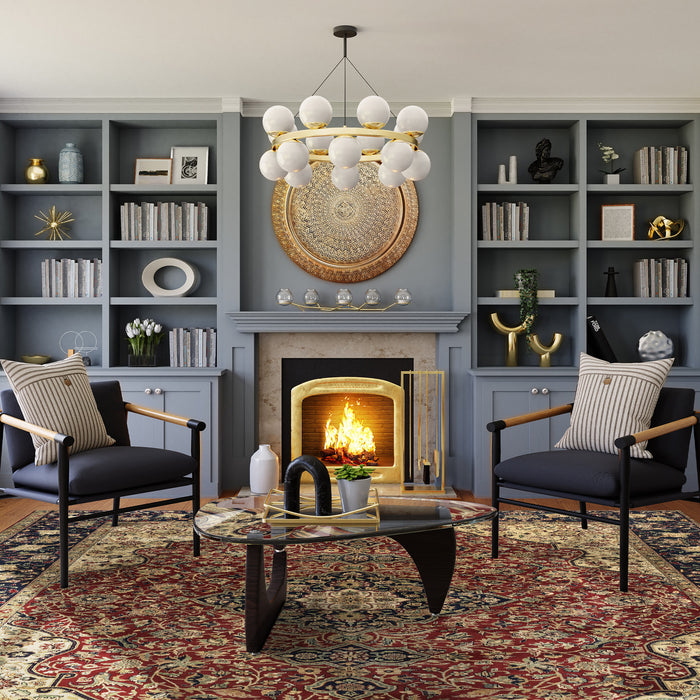 Indo-Persian Varanasi Red/Navy Wool