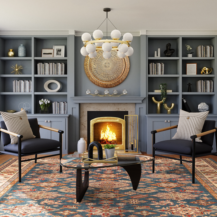 Super Kazak 8x10 Blue