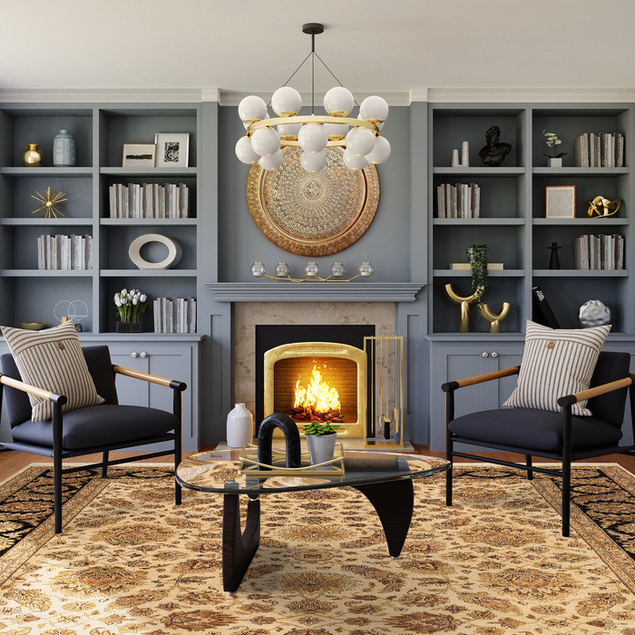 Premiere Collection 9x12 Ivory/Black Wool