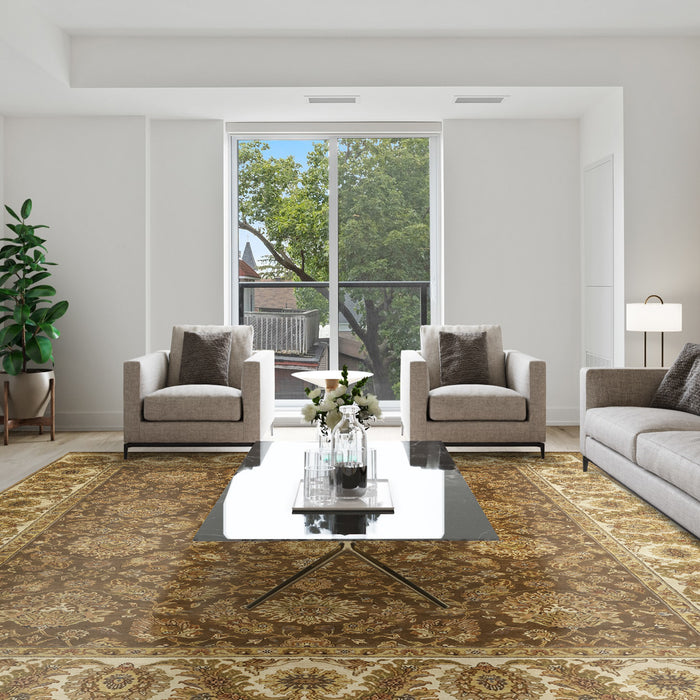 Premiere 9x12 Brown/Beige Wool