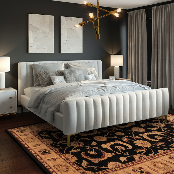 Grand 10x14 Chobi Black/Beige Wool