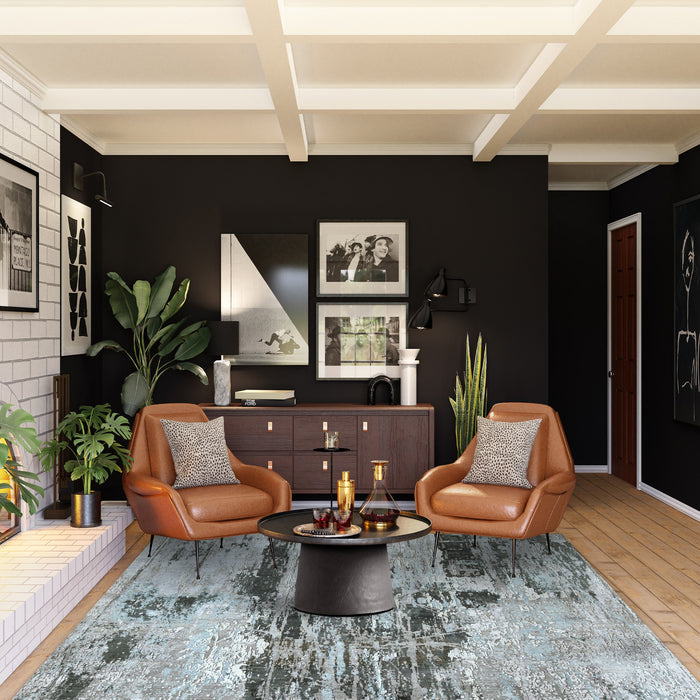 Twilight 8x10 Dark Blue Wool and Silk