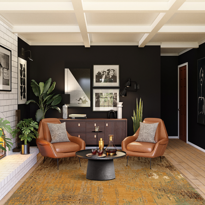 Textures 8x10 Green-Grey/Rust Wool and Silk