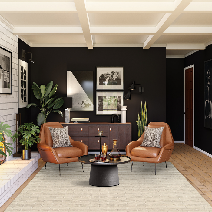 Loop Cut 8x10 Beige Wool and Bamboo Silk