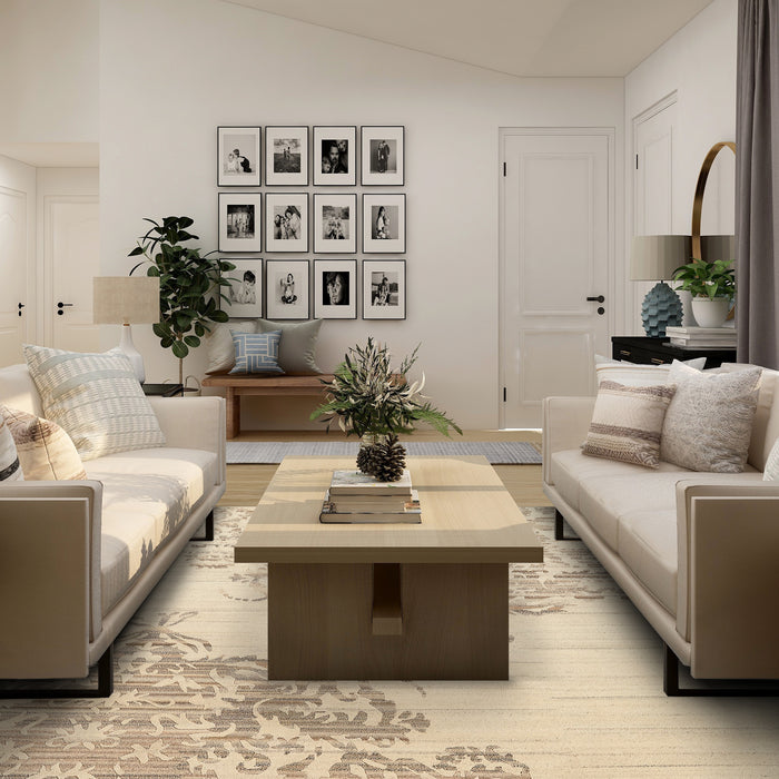 Reflections 8x10 Grey/Ivory New Zealand Wool