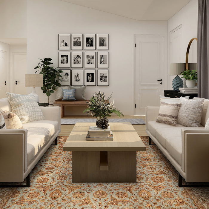 Premiere 9x12 Light Blue/Ivory Wool