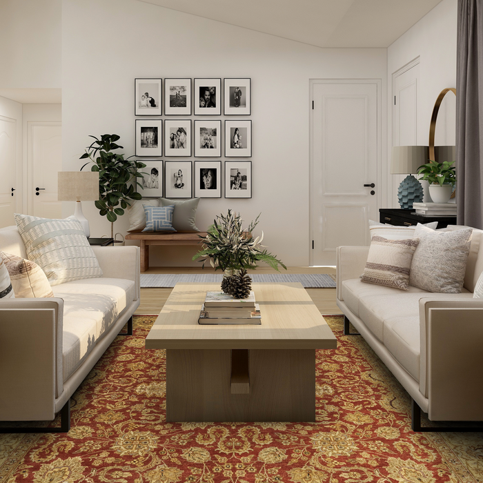 Elegance 8x10 Red/Gold Wool