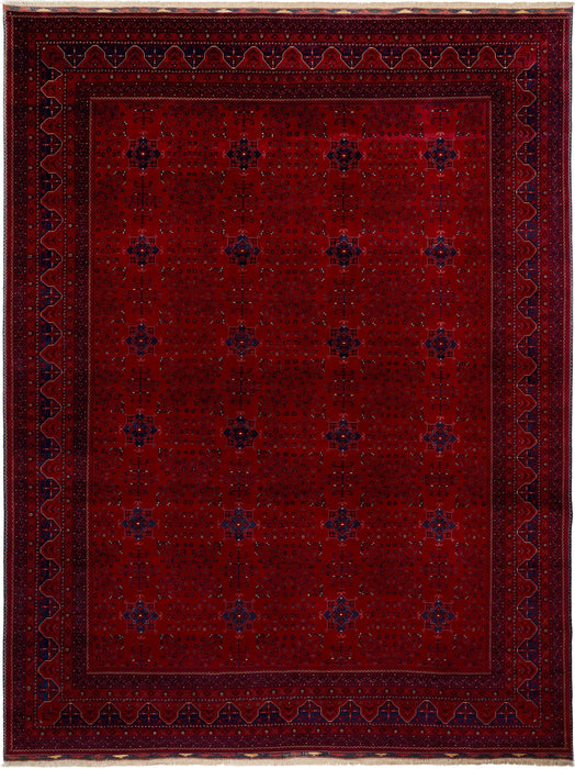 Grand 10x13 Biljic Maroon Red and Dark Indigo
