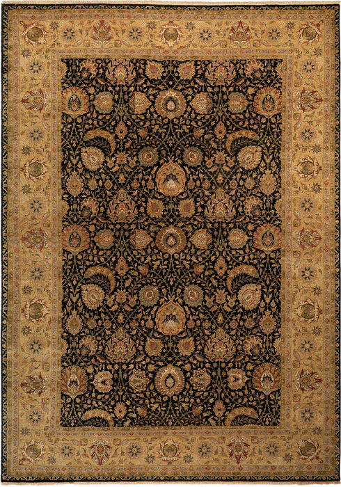 Indo Persian 10x14 Elegance Black/Gold Wool