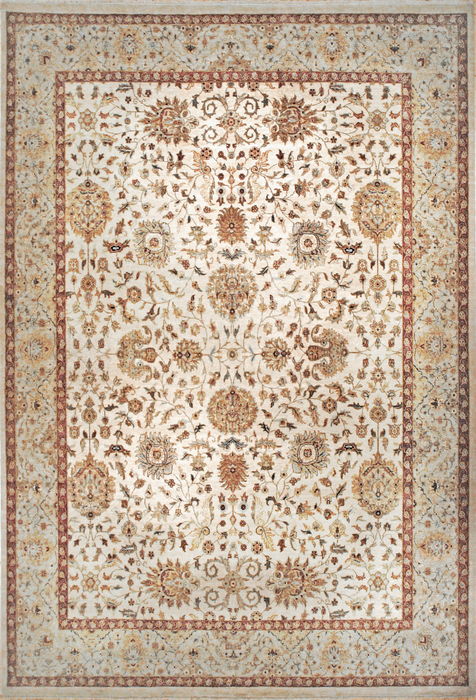Elegance 10x14 Beige/Lt. Green Wool