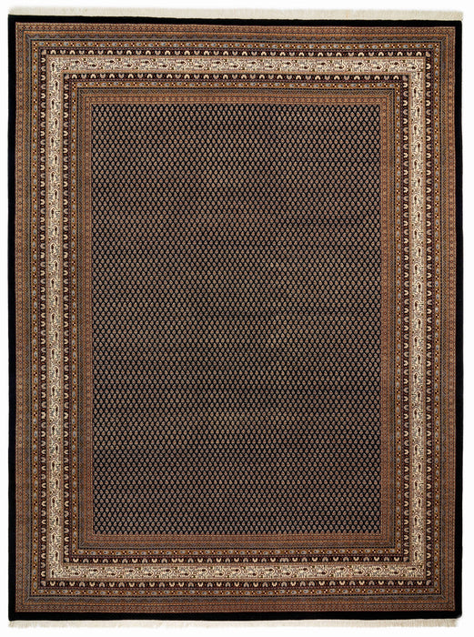 Mir 9x12 Black Wool and Silk