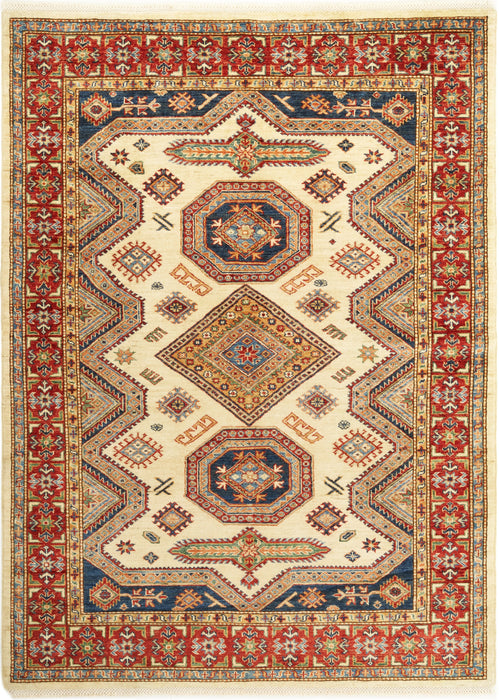 Super Kazak 5x7 Red Ivory